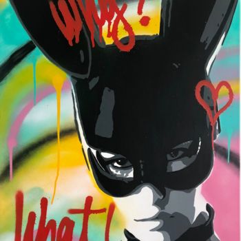 Malerei mit dem Titel "WHY ?" von Jo Y Posso, Original-Kunstwerk, Acryl