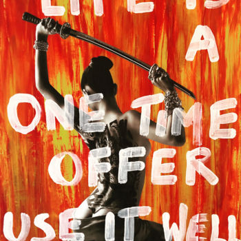 Κολάζ με τίτλο "SAMOURAI ONE TIME" από Jo Y Posso, Αυθεντικά έργα τέχνης, Ακρυλικό