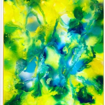 Painting titled "Yellow sensation" by Maria Ro Art, Original Artwork, Acrylic