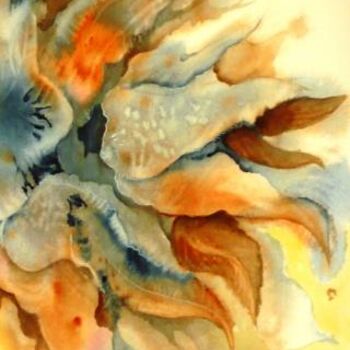 Painting titled "Abstrait Nature" by Marie-Jeanne Bronzini, Original Artwork