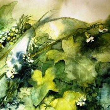 Painting titled "Herbes folles.jpg" by Marie-Jeanne Bronzini, Original Artwork, Watercolor