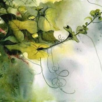 Painting titled "Bryone.jpg" by Marie-Jeanne Bronzini, Original Artwork, Watercolor