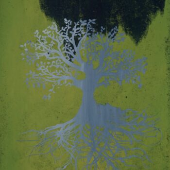 Prenten & gravures getiteld "Levensboom, groenzi…" door Mi-Jeanne Blansjaar, Origineel Kunstwerk, Zeefdruk