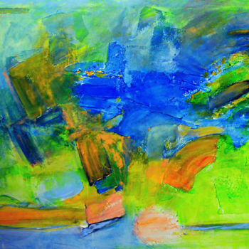 Schilderij getiteld "Abstraction 2" door Mjg Artiste Peintre, Origineel Kunstwerk, Acryl