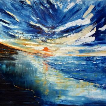 Painting titled "Marée basse" by Mjg Artiste Peintre, Original Artwork