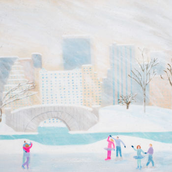 Peinture intitulée "Let It Snow" par Mj Hoehn, Œuvre d'art originale, Acrylique