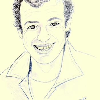 Disegno intitolato "Portrait Jean-Paul…" da Marie-Josée Reyes, Opera d'arte originale, Matita
