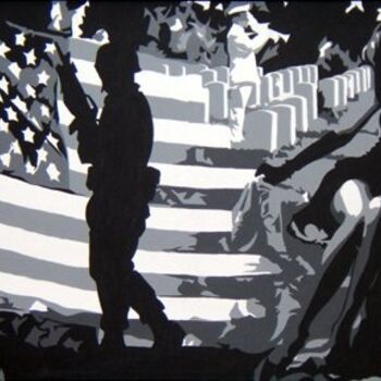Painting titled "Lady Liberty Mourns" by Michael James Toomy, Original Artwork