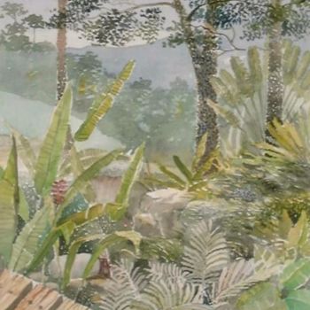 Ζωγραφική με τίτλο "Tropical Paradise" από Mahmudjusan, Αυθεντικά έργα τέχνης