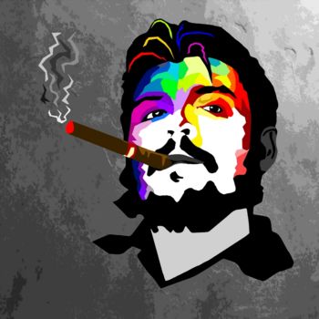 Digital Arts με τίτλο "Che Guevara avec ci…" από Grafickoncept, Αυθεντικά έργα τέχνης, 2D ψηφιακή εργασία