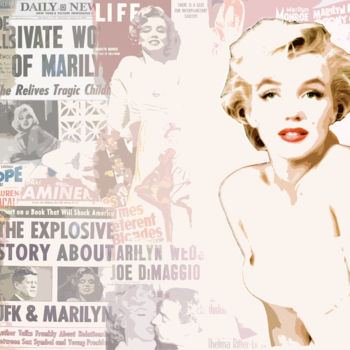 Arts numériques intitulée "Marilyn Monroe" par Grafickoncept, Œuvre d'art originale, Travail numérique 2D