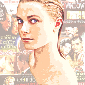 Digital Arts titled "Grace Kelly vintage" by Grafickoncept, Original Artwork, 2D Digital Work