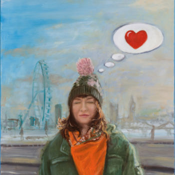 Картина под названием "Love" - Mk Anisko, Подлинное произведение искусства, Масло