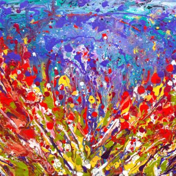Pittura intitolato "Abstract Meadow col…" da Artbymanjiri, Opera d'arte originale, Acrilico