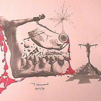Dibujo titulada "HSBC" por Mkarahan, Obra de arte original