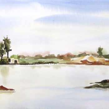 "watercolor landscape" başlıklı Tablo Mkazmi tarafından, Orijinal sanat, Suluboya