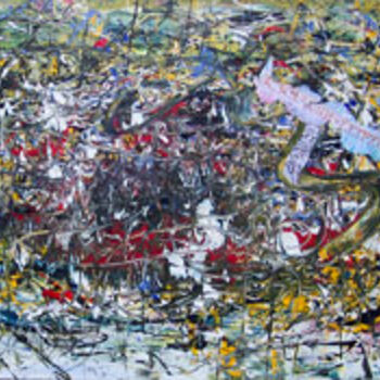 Malerei mit dem Titel "Pollok in LE" von Maggie, Original-Kunstwerk, Öl
