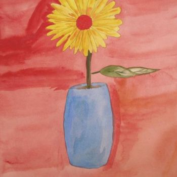 Schilderij getiteld "Sunflower" door Manish Khara, Origineel Kunstwerk, Olie