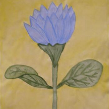 Pintura titulada "Lotus And Prosperity" por Manish Khara, Obra de arte original, Oleo