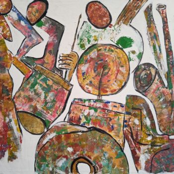 Malarstwo zatytułowany „Jazz painting, Extr…” autorstwa Jafeth Moiane, Oryginalna praca, Akryl