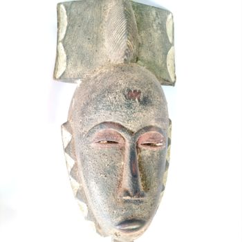 Sculpture titled "Afrikanische maske,…" by Jafeth Moiane, Original Artwork, Wood