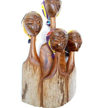 Rzeźba zatytułowany „African women art,…” autorstwa Jafeth Moiane, Oryginalna praca, Drewno