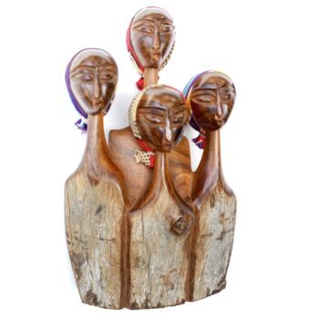 Скульптура под названием "African women art,…" - Jafeth Moiane, Подлинное произведение искусства, Дерево