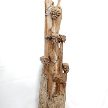 Sculptuur getiteld "Mozambique art, Afr…" door Jafeth Moiane, Origineel Kunstwerk, Hout