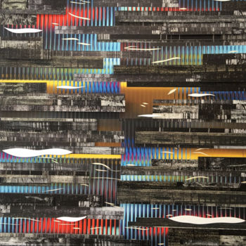 Collages intitolato "Birds" da Mkl Par Marika Lardé, Opera d'arte originale, Collages Montato su Telaio per barella in legno