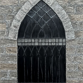 Peinture intitulée "Gothic View" par Mk Long, Œuvre d'art originale, Acrylique Monté sur Châssis en bois