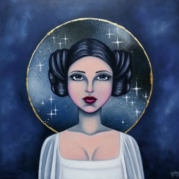 Painting titled "Leia" by Mkna, Original Artwork, Oil