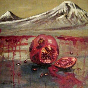 Картина под названием "Геноцид" - Гарегин, Подлинное произведение искусства, Масло