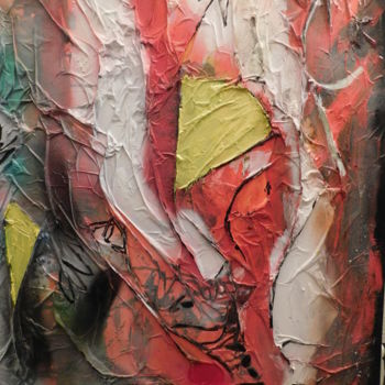 Картина под названием "abstraction n) dcn…" - Michel Laurent Guiet, Подлинное произведение искусства, Масло
