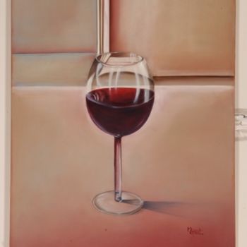 Pintura intitulada "In vino veritas" por Marie-Laure Couet, Obras de arte originais, Óleo