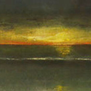 Peinture intitulée "Crépuscule" par Martine Lecouvreux, Œuvre d'art originale, Huile