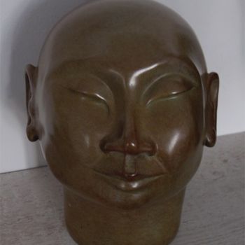 Escultura titulada "Little Buddha" por Michèle Lemée, Obra de arte original