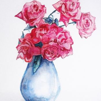 Painting titled "img-7751.jpg" by Monique Le Minor, Original Artwork, Watercolor