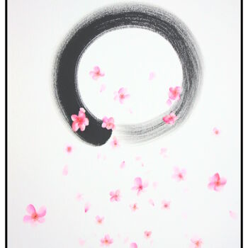Peinture intitulée "Offrande" par Mlle Saeki, Œuvre d'art originale, Encre