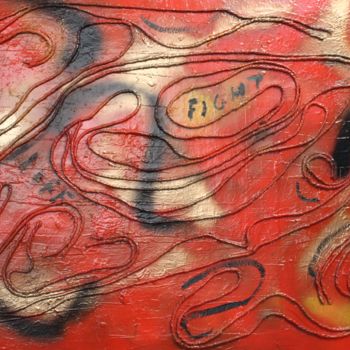 Pittura intitolato "Fighting" da Mariesa Ciullo, Opera d'arte originale, Acrilico Montato su Telaio per barella in legno