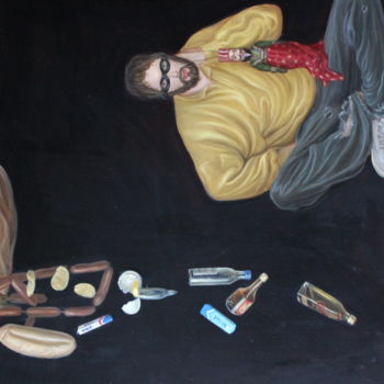 Картина под названием "Современник" - Margarita Makarova, Подлинное произведение искусства, Масло