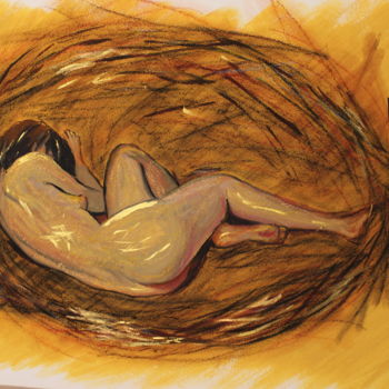 Peinture intitulée "reflexes" par Margarita Makarova, Œuvre d'art originale, Gouache