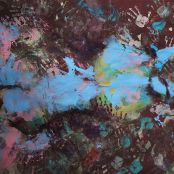 Картина под названием "Мокрые краски души" - Margarita Makarova, Подлинное произведение искусства, Акрил