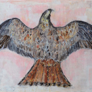 Collages intitulée "Eagle" par Marina Marinopoulos, Œuvre d'art originale, Papier