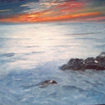 Pintura intitulada "Cielo y Mar" por M.Mejias, Obras de arte originais