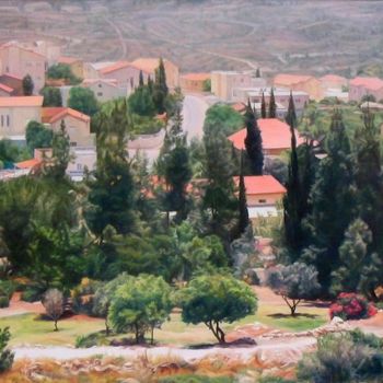 Painting titled "Outskirts of Jerusa…" by Maya Bukhin, Original Artwork, Oil