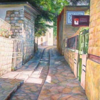 Painting titled "Street artists" by Maya Bukhin, Original Artwork, Oil