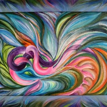 Картина под названием "The Awakening 1 (Ve…" - Maya Bukhin, Подлинное произведение искусства, Масло