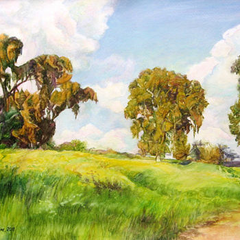 Peinture intitulée "Spring light" par Maya Bukhin, Œuvre d'art originale, Huile