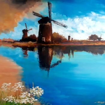 Painting titled "I love Netherlands" by Moayed Shlemon, Original Artwork, Acrylic
