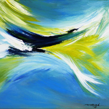 Peinture intitulée "waves-i-call-it" par Moayed Shlemon, Œuvre d'art originale, Acrylique